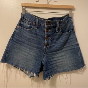 Madewell High-Rise Button-up Denim Shorts 29